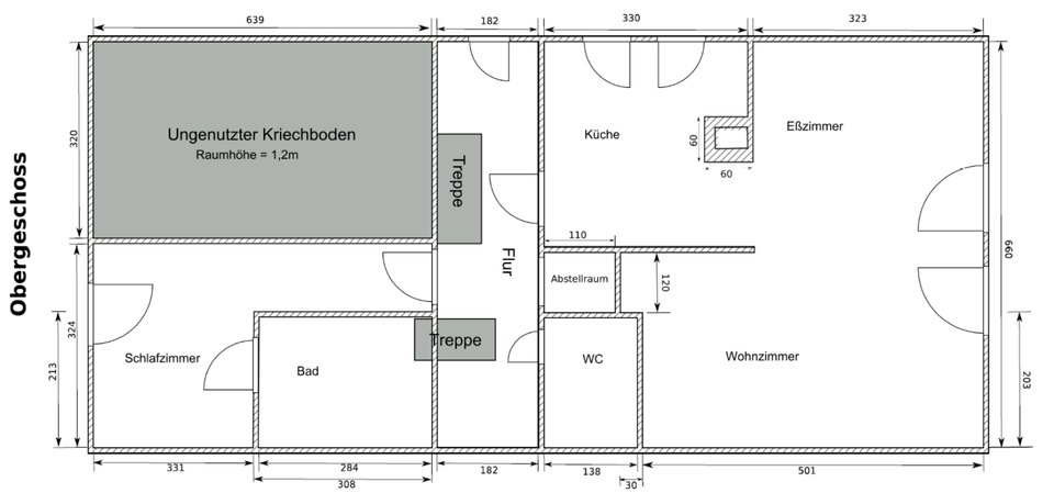 Maisonettenwohnung Hannover Mitte - 3 Zimmer, 80 m&sup2;, 720&euro; | Angebot:24868036