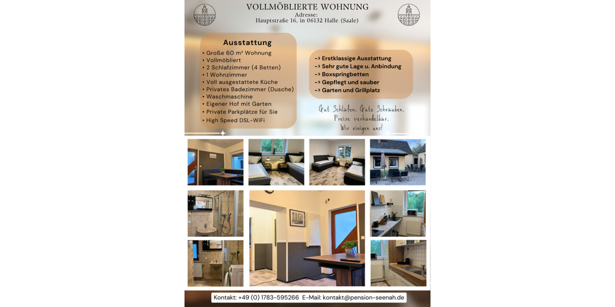 Wohnen auf Zeit Merseburg - 14 Zimmer, 300 m&sup2;, 18&euro; | Angebot:25024627