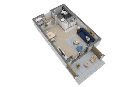 Wohnung Hanau Steinheim Groß-Steinheim - 1 Zimmer, 36 m&sup2;, 617&euro; | Angebot:26870121