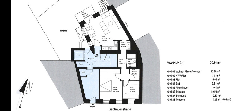 Erdgeschoßwohnung Trier - 3 Zimmer, 80 m&sup2;, 1.198&euro; | Angebot:25150419