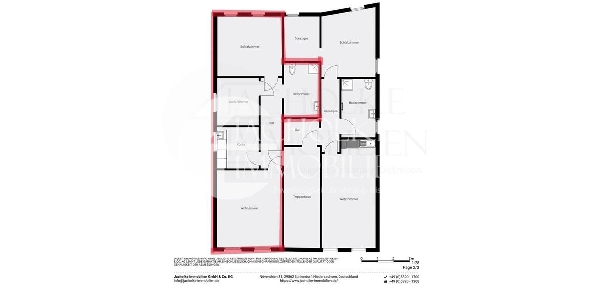 Etagenwohnung Bergen an der Dumme - 3 Zimmer, 68 m&sup2;, 550&euro; | Angebot:26459700