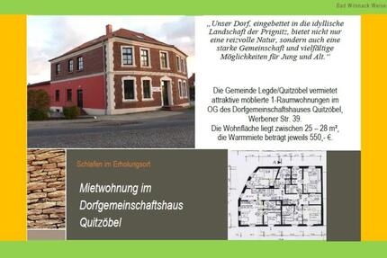 Wohnung Bad Wilsnack - 1 Zimmer, 25 m&sup2;, 550&euro; | Angebot:25436832