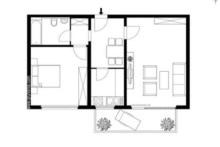 Ich vermiete eine 2,5-Zimmer-Wohnung in Hedelfingen. 2 zimmer