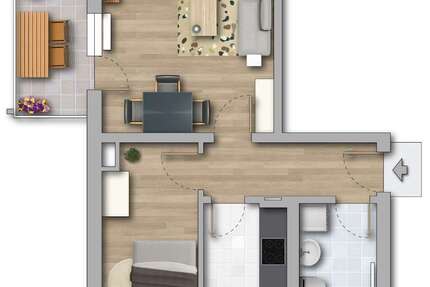 Wohnung Merseburg Kötzschen - 2 Zimmer, 44 m&sup2;, 311&euro; | Angebot:27068747