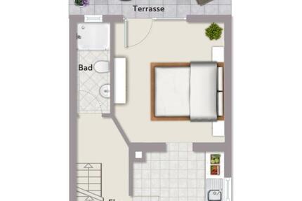 2 - Zimmer Wohnung in zentraler Lage mit Gemeinschaftsbad 2 zimmer