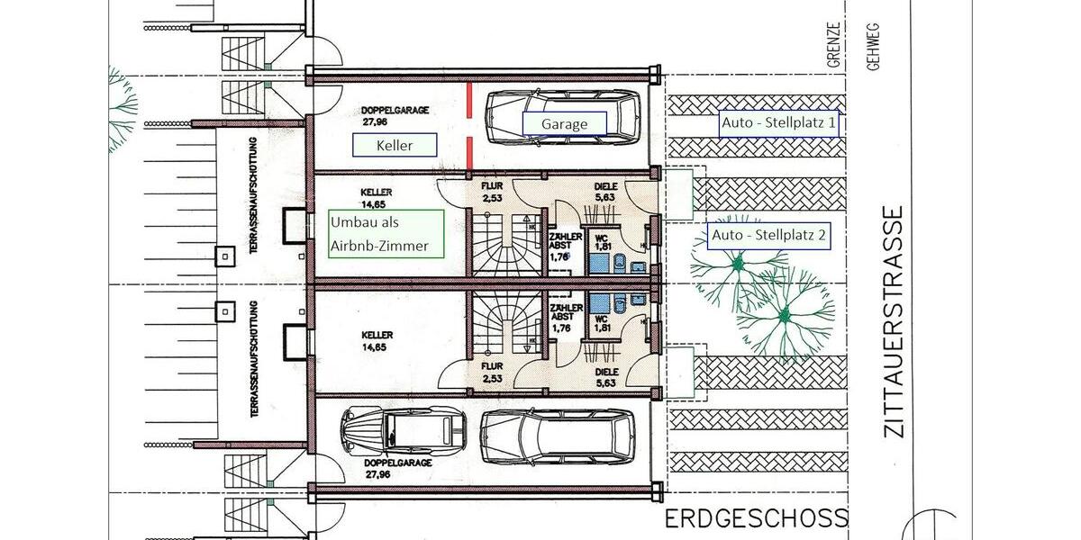 Reihenhaus Villingen-Schwenningen Schwenningen - 5 Zimmer, 140 m&sup2;, 1.400&euro; | Angebot:26641058