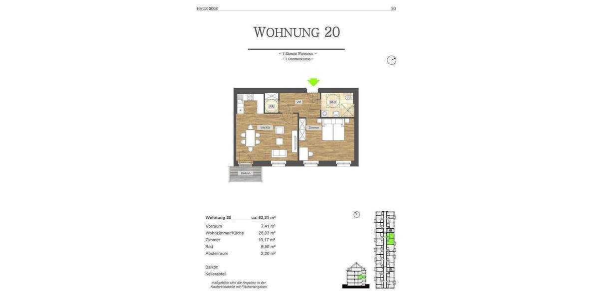Etagenwohnung Bitburg - 2 Zimmer, 63 m&sup2;, 730&euro; | Angebot:26731072
