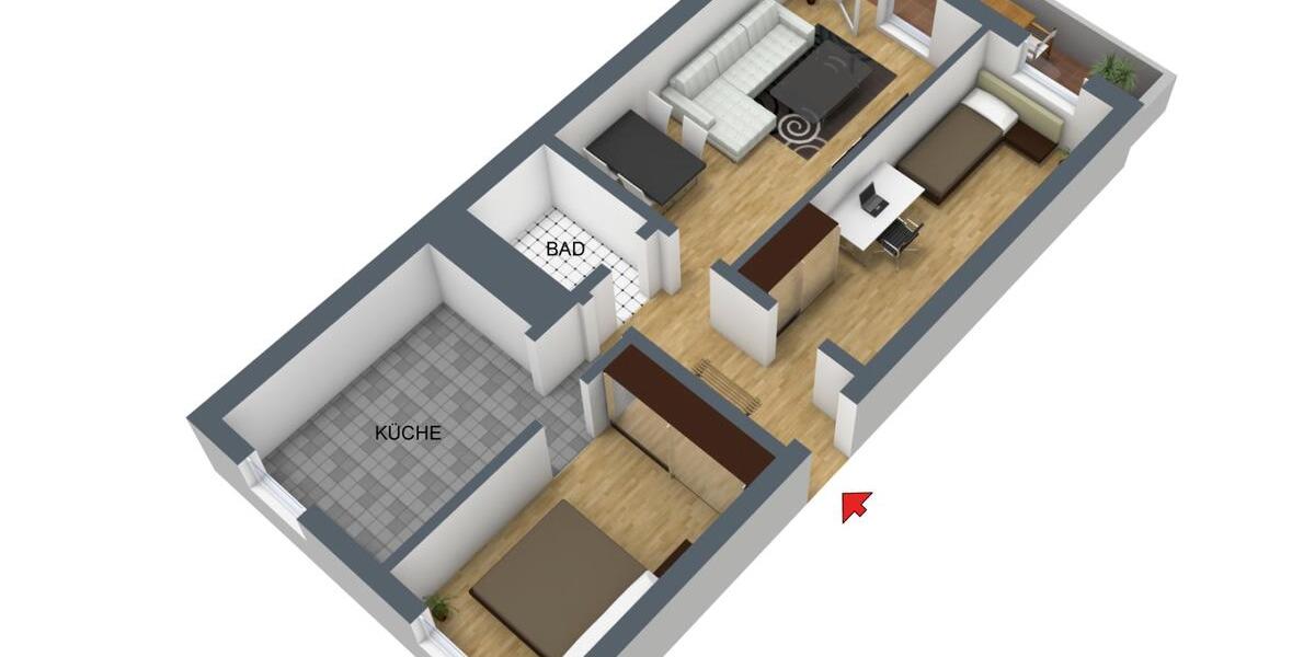 FAMILIENGLÜCK AUF DREI ZIMMERN - ZENTRAL, KOMFORTABEL,GEMÜTLICH 3 zimmer