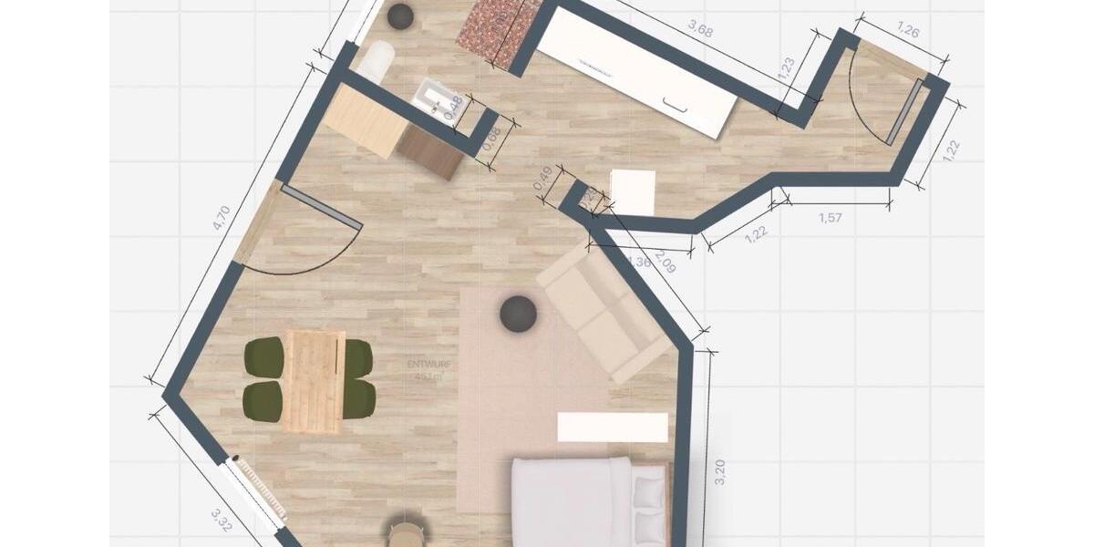 Etagenwohnung Brandenburg an der Havel Bahnhofsvorstadt - 1 Zimmer, 45 m&sup2;, 549&euro; | Angebot:23839300