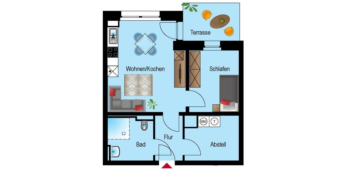 Etagenwohnung Ottersberg - 2 Zimmer, 50 m&sup2;, 1.005&euro; | Angebot:24812617