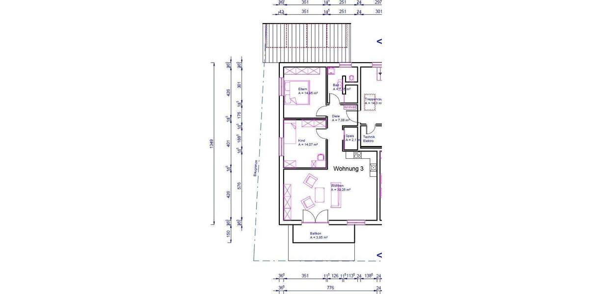 Etagenwohnung Kirchroth Aufroth - 3 Zimmer, 88 m&sup2;, 975&euro; | Angebot:26154803