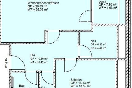 Wohnung Dornum - 3 Zimmer, 64 m&sup2;, 772&euro; | Angebot:26004703