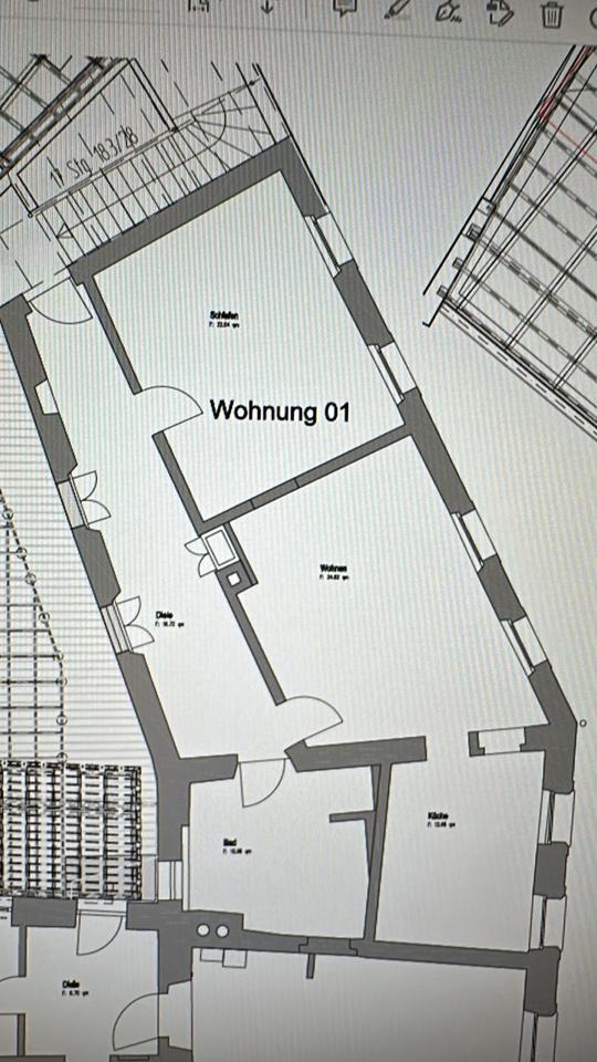 Schöne 3 Zimmerwohnung mit Parkettboden in der Altstadt zimmer