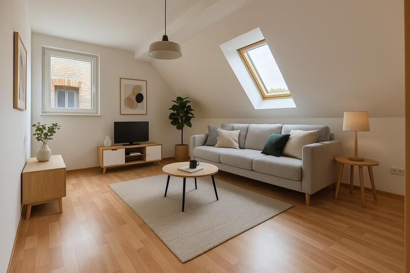 3-Raum-DG-Wohnung mit HO-Möglichkeit & 2 Stellplätzen inklusive
