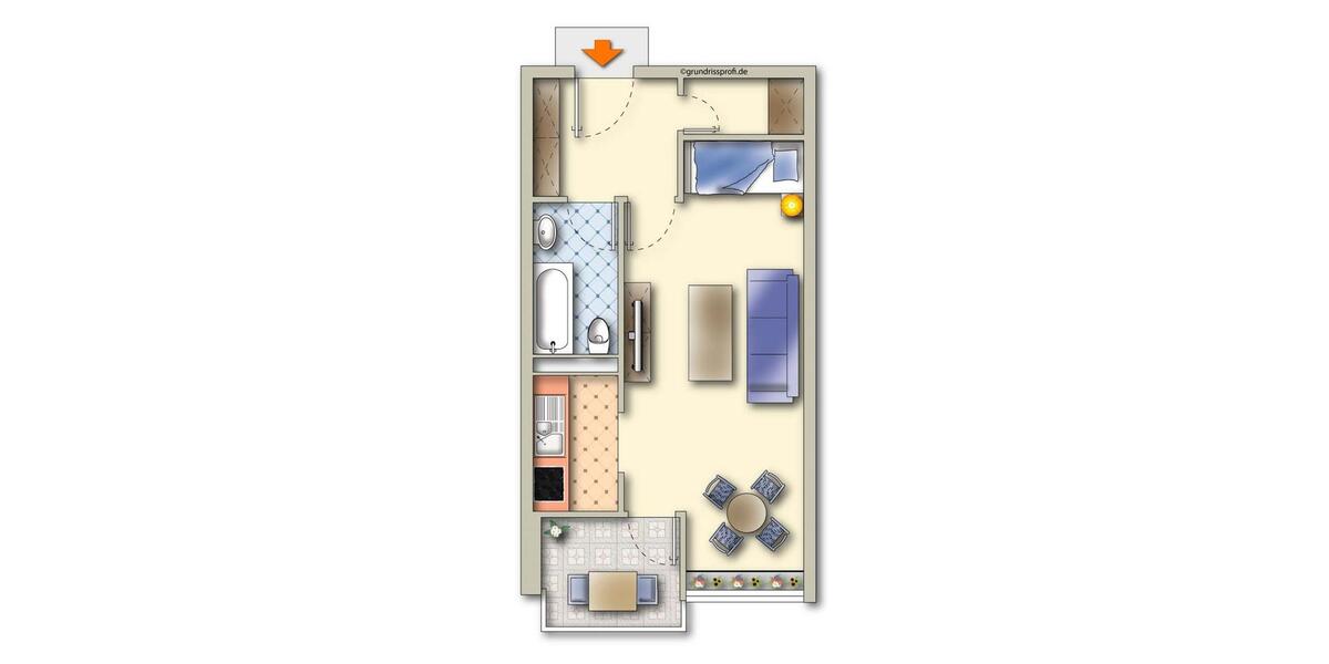 Etagenwohnung Celle Altencelle - 1 Zimmer, 35 m&sup2;, 495&euro; | Angebot:26354071