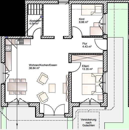 Erdgeschoßwohnung Waldbröl - 2.5 Zimmer, 83 m&sup2;, 1.000&euro; | Angebot:26372658