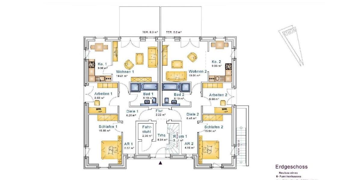 Erdgeschoßwohnung Tasdorf - 3 Zimmer, 70 m&sup2;, 780&euro; | Angebot:25919227