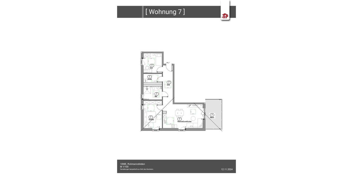 Etagenwohnung Zachenberg - 3 Zimmer, 82 m&sup2;, 880&euro; | Angebot:26544451