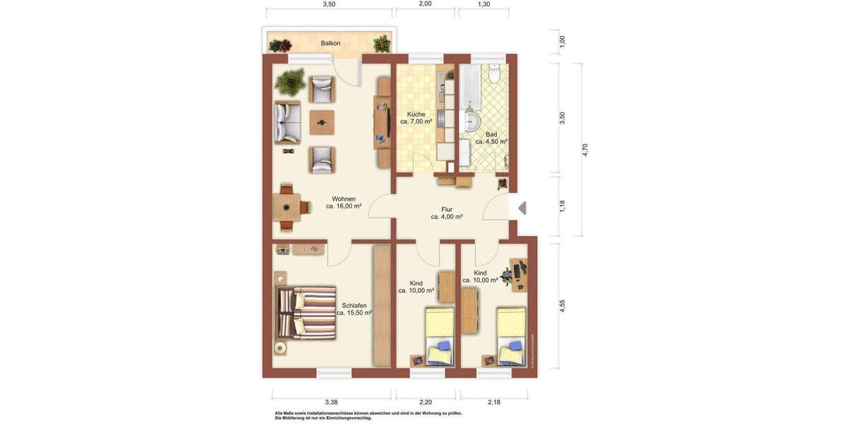 Etagenwohnung Zittau - 4 Zimmer, 70 m&sup2;, 394&euro; | Angebot:26752118