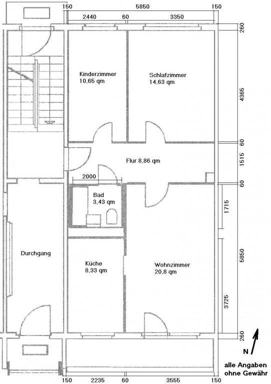 3-Raum-Wohnung mit Panoramablick zimmer