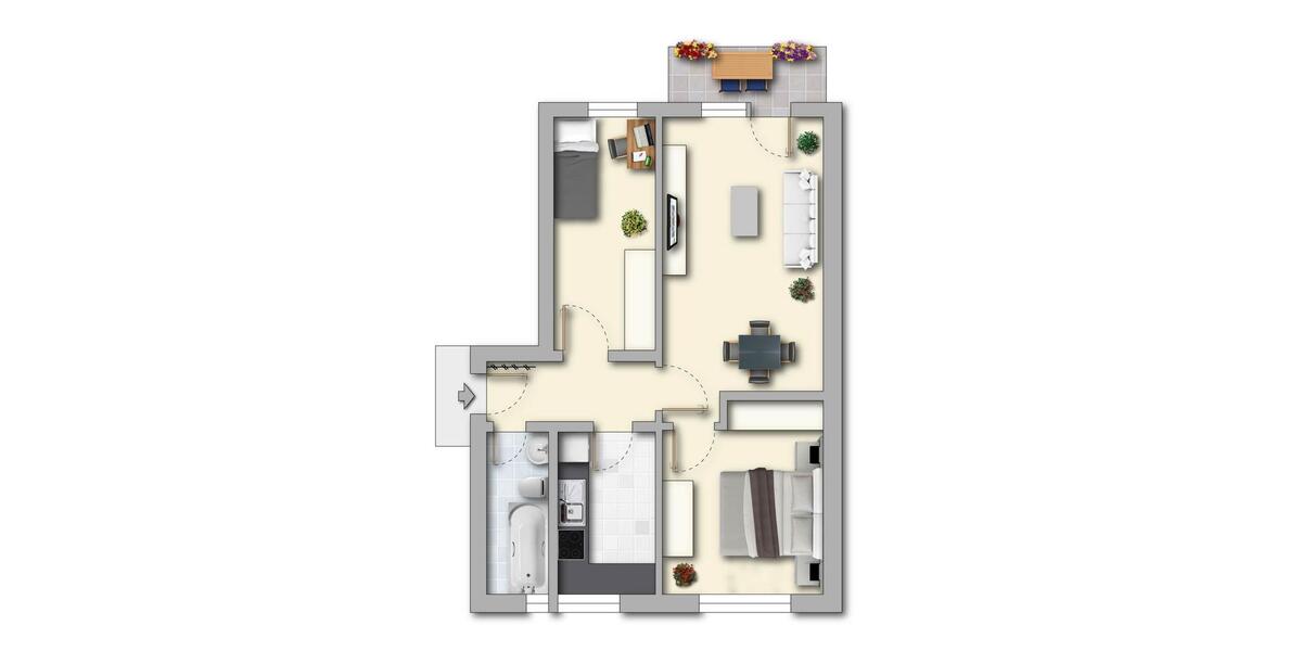 Dachgeschoßwohnung Chemnitz Helbersdorf - 3 Zimmer, 58 m&sup2;, 310&euro; | Angebot:26591536