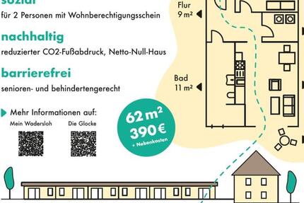 Neubauwohnung 62m² in Diestedde zu vermieten; Nur mit WBS! zimmer