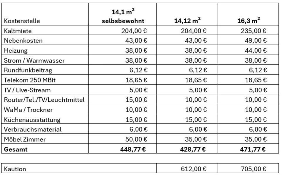 Wohnen auf Zeit Nürnberg Erlenstegen - 1 Zimmer, 14 m&sup2;, 427&euro; | Angebot:24820320