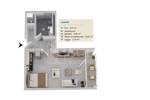 Möbliertes Apartment mit Loggia, Küche & modernem Bad - ideal für Rentner, Nähe Saarbrücken-Güdingen 1 zimmer