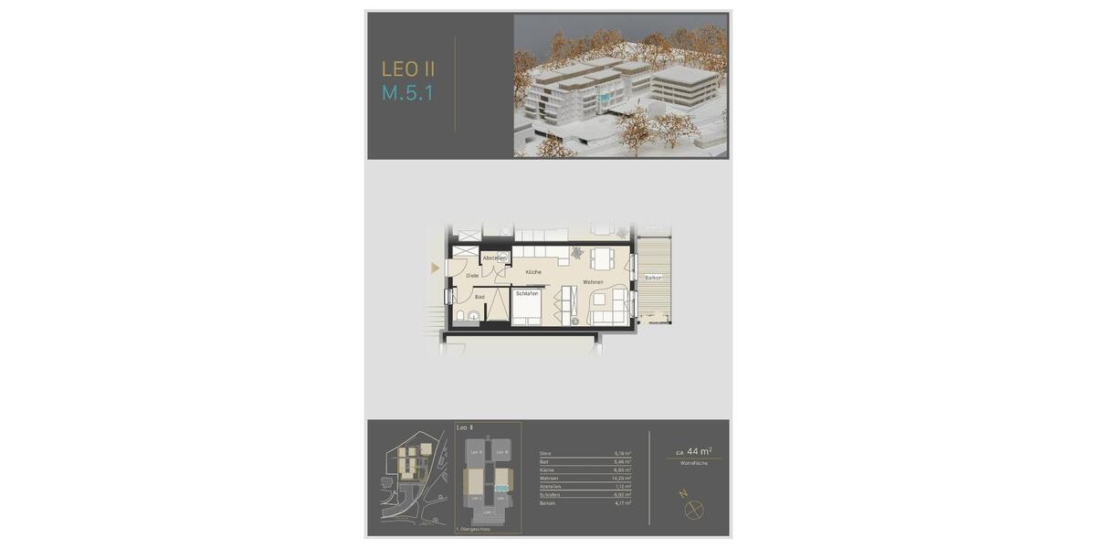 Etagenwohnung Coburg - 2 Zimmer, 44 m&sup2;, 650&euro; | Angebot:26113244