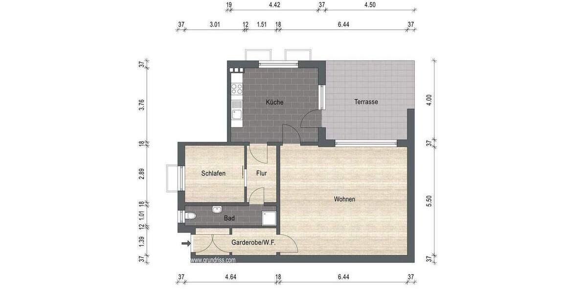 Etagenwohnung Aurich Innenstadt - 2 Zimmer, 80 m&sup2;, 630&euro; | Angebot:24776170