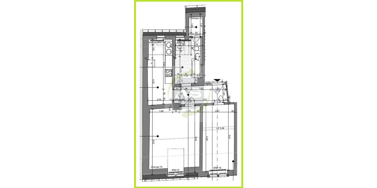 Dachgeschoßwohnung Zwickau - 2 Zimmer, 63 m&sup2;, 340&euro; | Angebot:25902812
