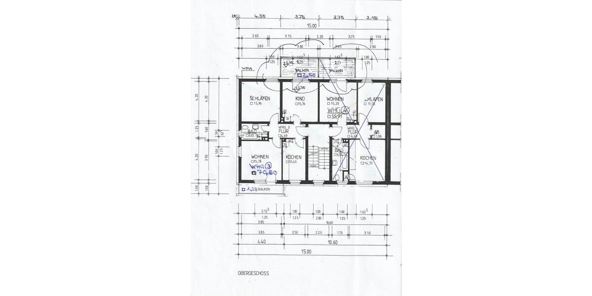 Helle 3,5 Zimmer Wohnung mit 2 Balkonen 3 zimmer