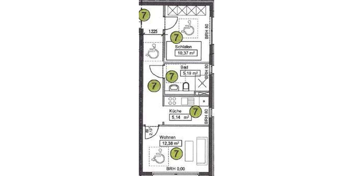 Etagenwohnung Berlin Karlshorst - 2 Zimmer, 52 m&sup2;, 920&euro; | Angebot:27069317