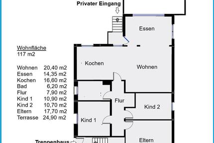 4 Zimmer 117 m2 Erdgeschoss Wohnung zu Vermieten 4 zimmer