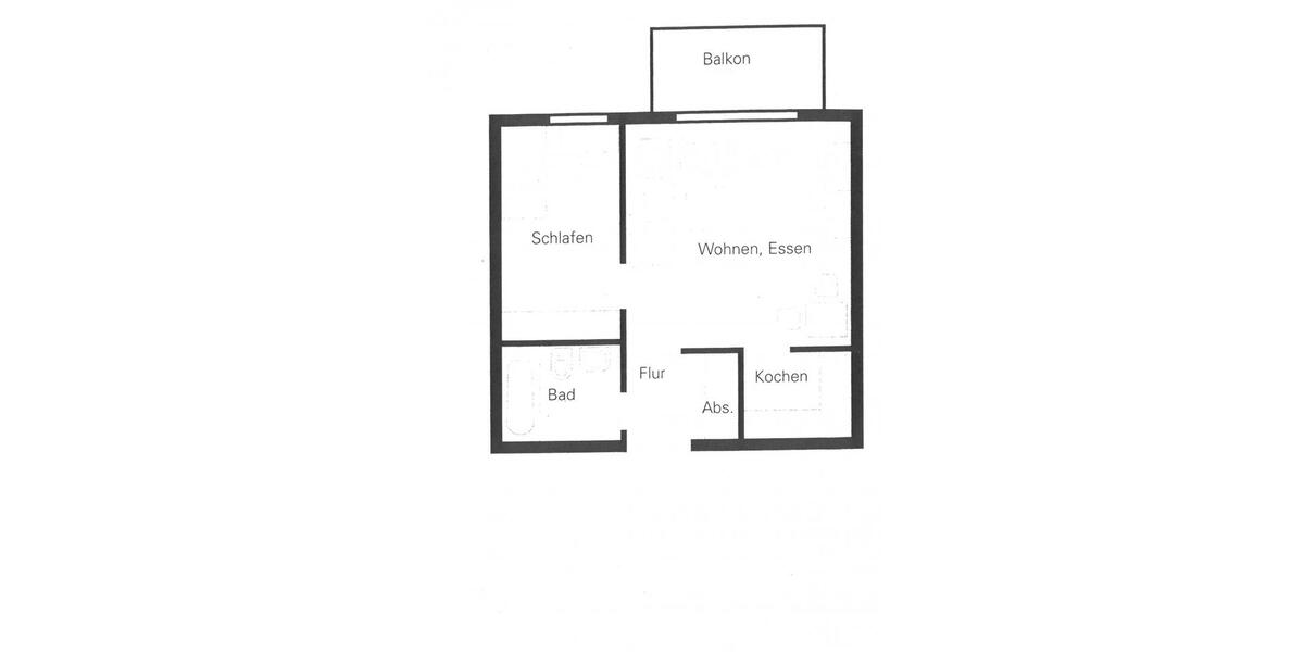 Erdgeschoßwohnung Borna - 1.5 Zimmer, 48 m&sup2;, 330&euro; | Angebot:25881885