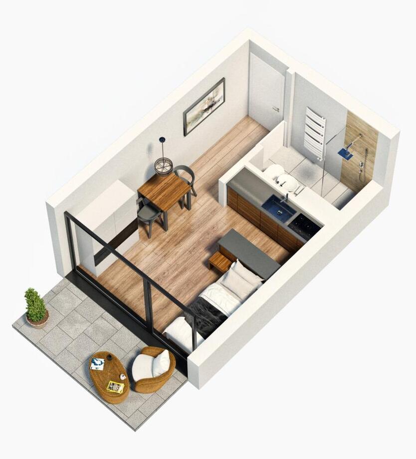 Studenten, Apartment mit Balkon oder Terrasse in Deggendorf