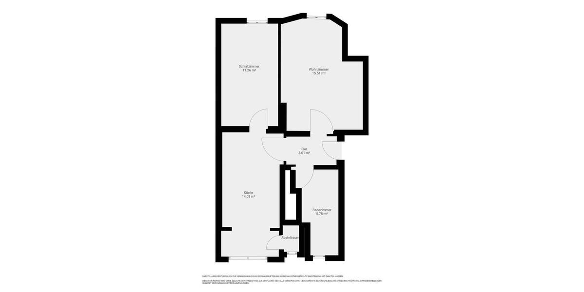 Etagenwohnung Erfurt Ilversgehofen - 2 Zimmer, 52 m&sup2;, 466&euro; | Angebot:24437266