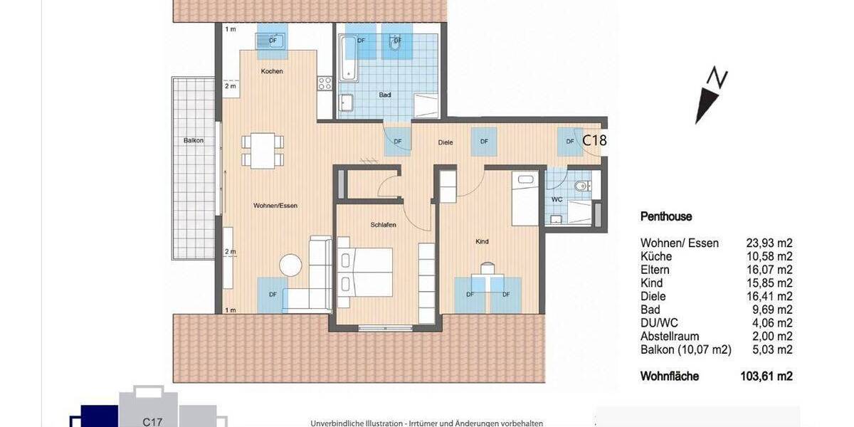 Etagenwohnung Garmisch-Partenkirchen Partenkirchen - 3 Zimmer, 103 m&sup2;, 2.280&euro; | Angebot:25986394