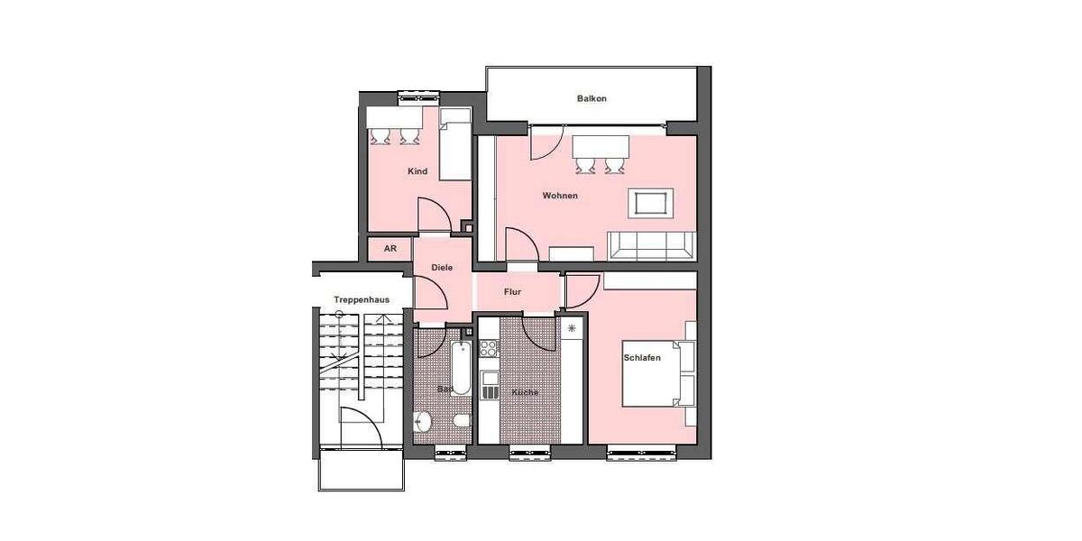 Etagenwohnung Wassertrüdingen - 3 Zimmer, 66 m&sup2;, 550&euro; | Angebot:24832006