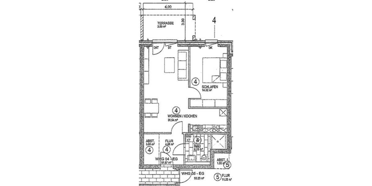 Etagenwohnung Zeven - 2 Zimmer, 62 m&sup2;, 725&euro; | Angebot:25854573