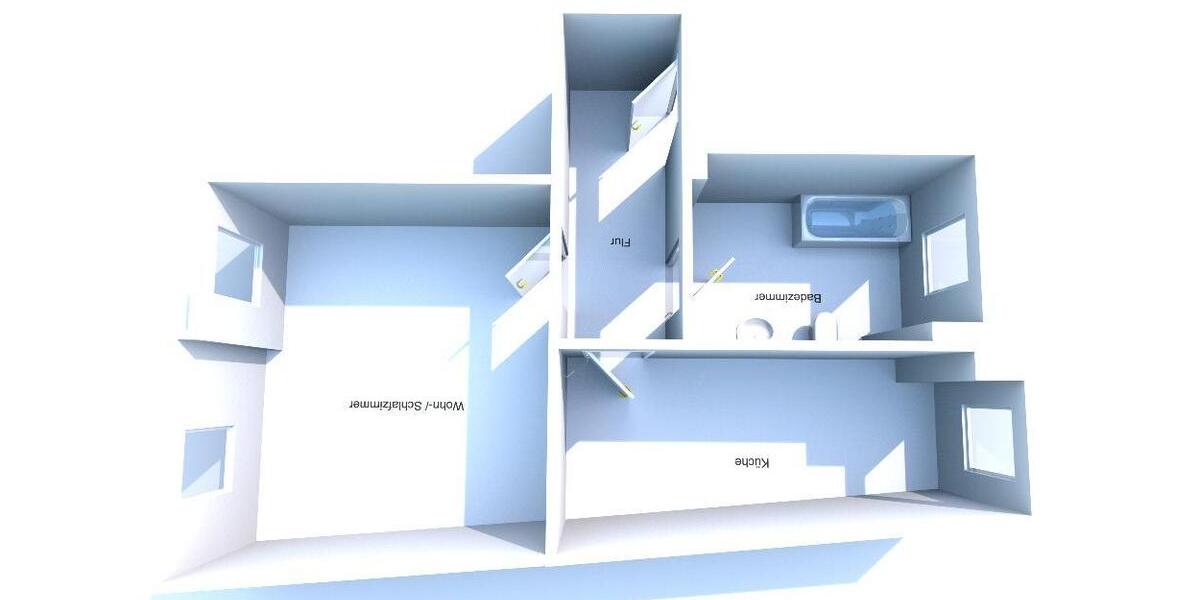 Etagenwohnung Riesa - 1 Zimmer, 45 m&sup2;, 280&euro; | Angebot:25979084