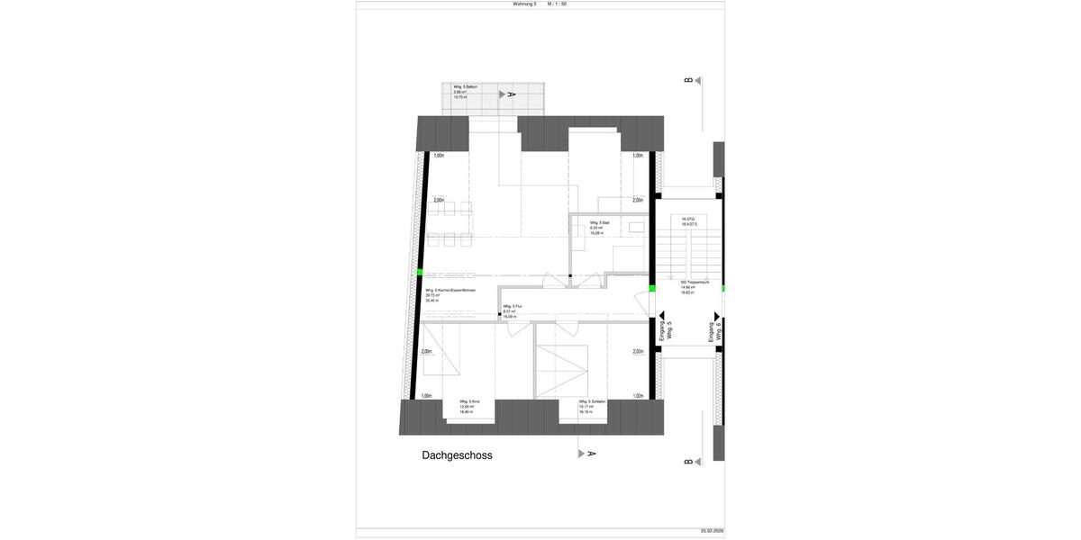 Dachgeschoßwohnung Osburg - 3 Zimmer, 82 m&sup2;, 1.064&euro; | Angebot:25197556