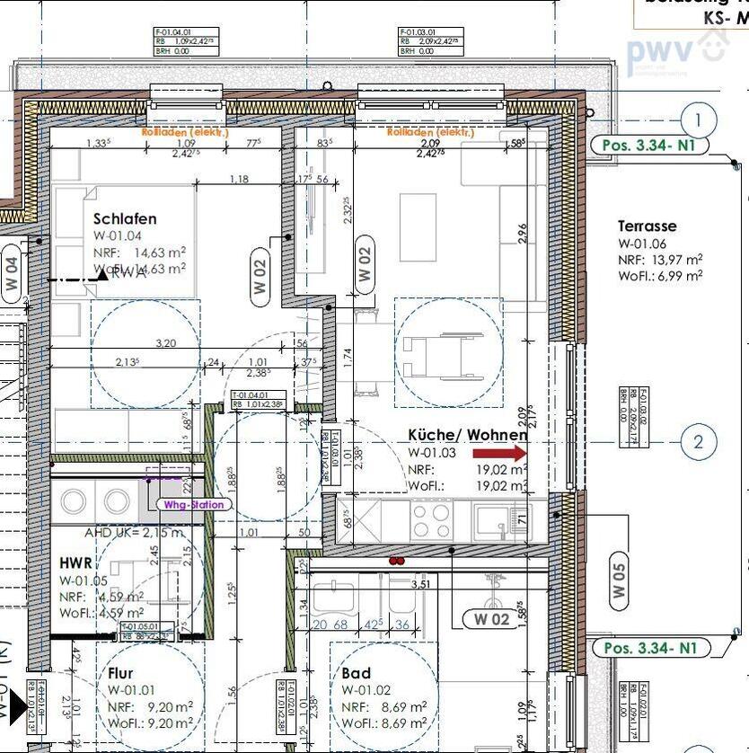 Moderne 2-Zimmer Erdgeschosswohnung mit Garten -NEUBAU- zimmer