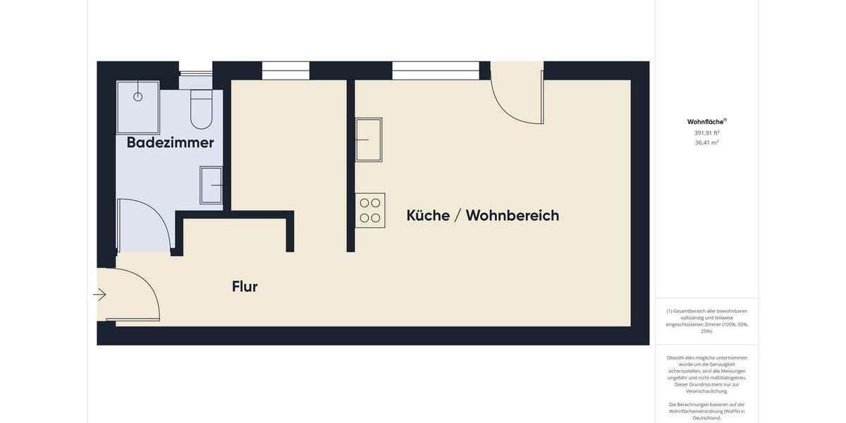 Etagenwohnung Rotenburg an der Fulda - 1 Zimmer, 47 m&sup2;, 695&euro; | Angebot:24602205