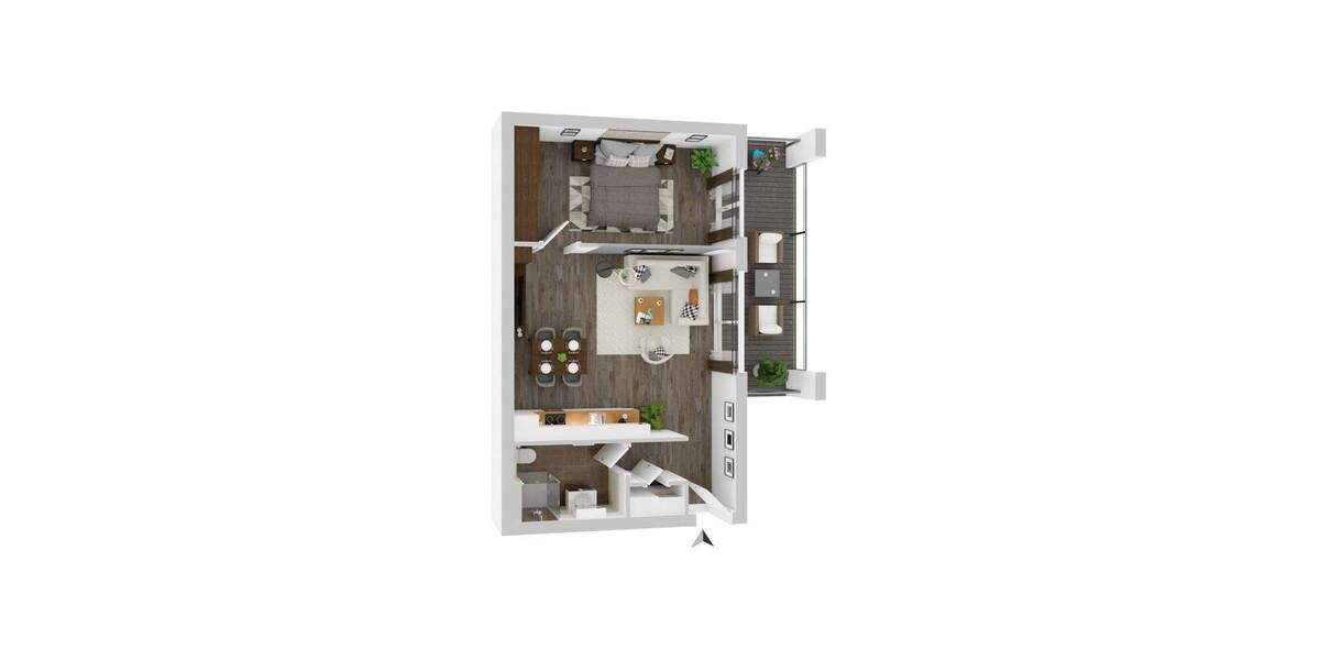 Etagenwohnung Lörrach Brombach - 2 Zimmer, 56 m&sup2;, 1.010&euro; | Angebot:24708243