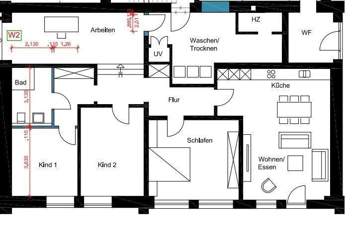 Etagenwohnung Ibbenbüren / Püsselbüren Püsselbüren - 4 Zimmer, 130 m&sup2;, 1.020&euro; | Angebot:24633482