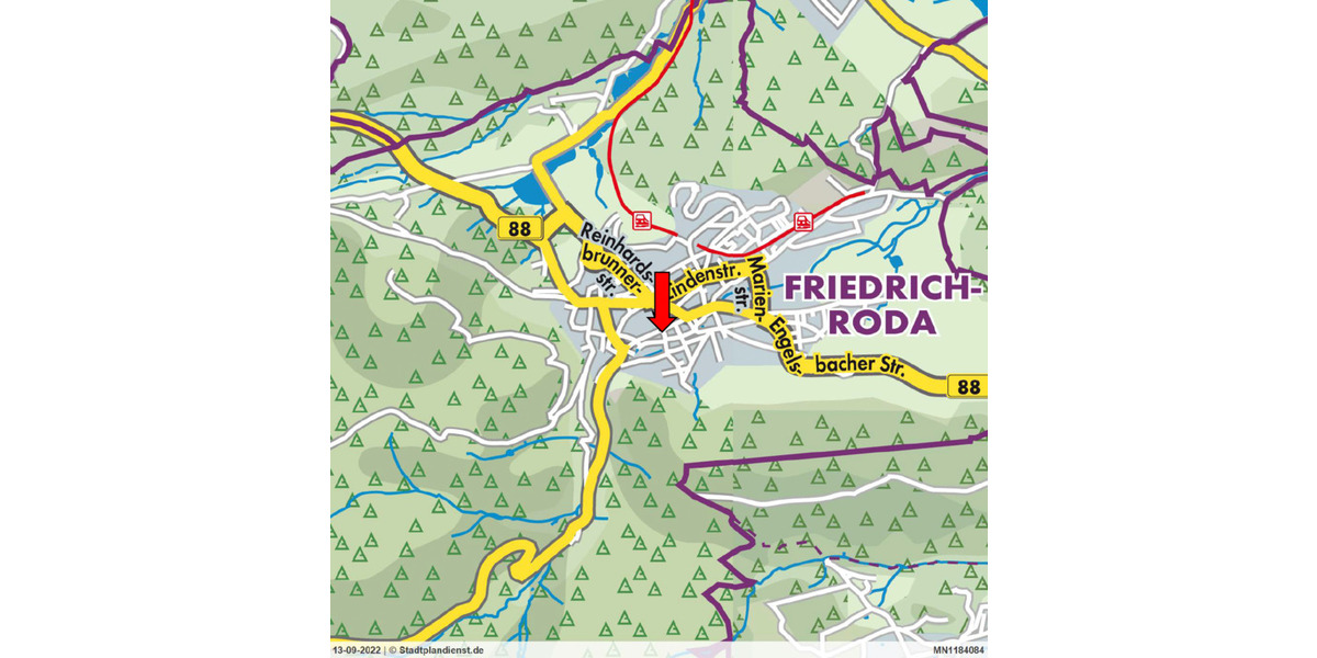 Etagenwohnung Friedrichroda - 2 Zimmer, 50 m&sup2;, 375&euro; | Angebot:25663623