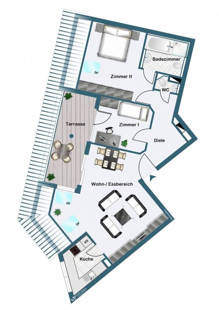 Dachgeschoßwohnung mit Aufzug und Terrasse in urbaner Lage