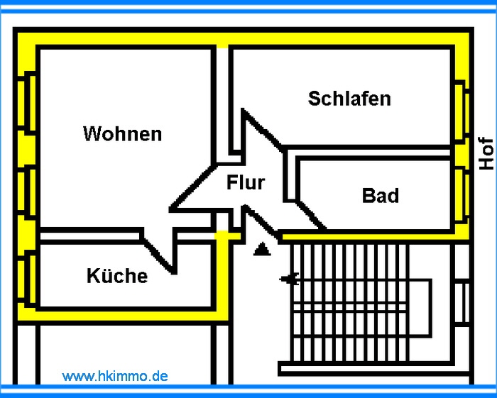 Kleine 2-Raumwohnung mit Küche und Bad! - Etagenwohnung Köthen | Angebot:26737249