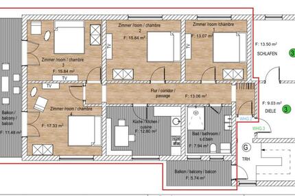 Wohnung Hohberg - 4 Zimmer, 95 m&sup2;, 1.150&euro; | Angebot:25270877